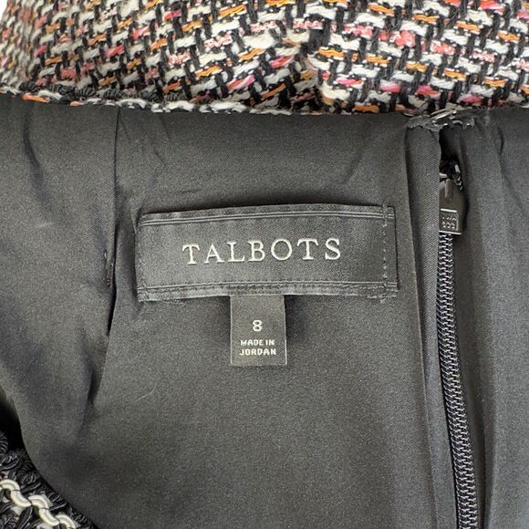 Talbots Textured Wool Skirt Womens Size 8 Pencil Back Slit Multicolor Career - Picture 8 of 12